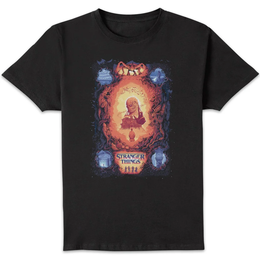 Stranger Things x Alex Hovey Vecna Illustration Men's T-Shirt - Black - S Afbeelding 1