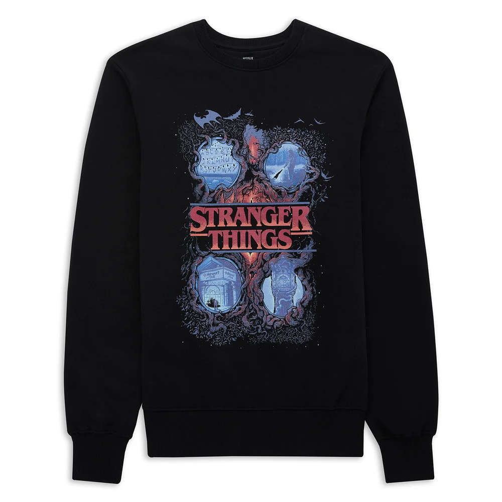 Stranger Things x Alex Hovey Four Seasons Sweatshirt - Black - S Afbeelding 1