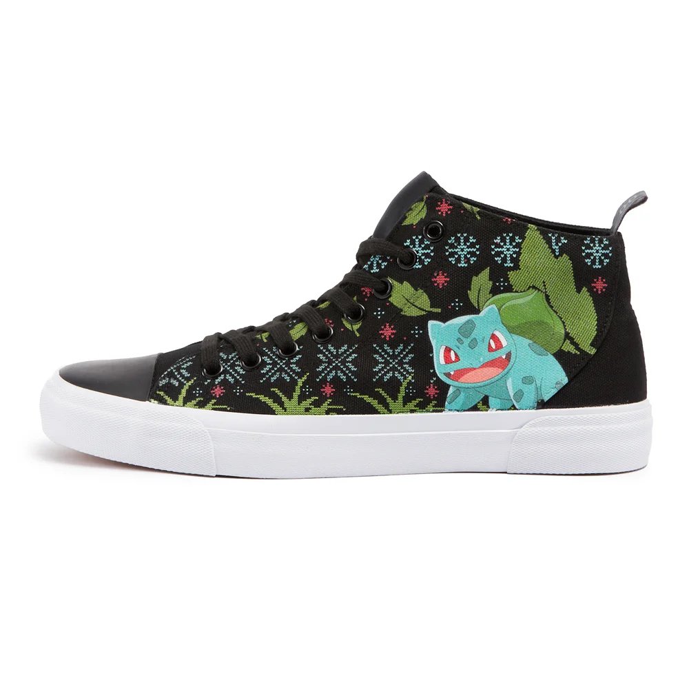 Pokémon Winter Bulbasaur High Top - Black - UK 3 / EU 35.5 / US Men's 3.5 / Women's 5 Afbeelding 1