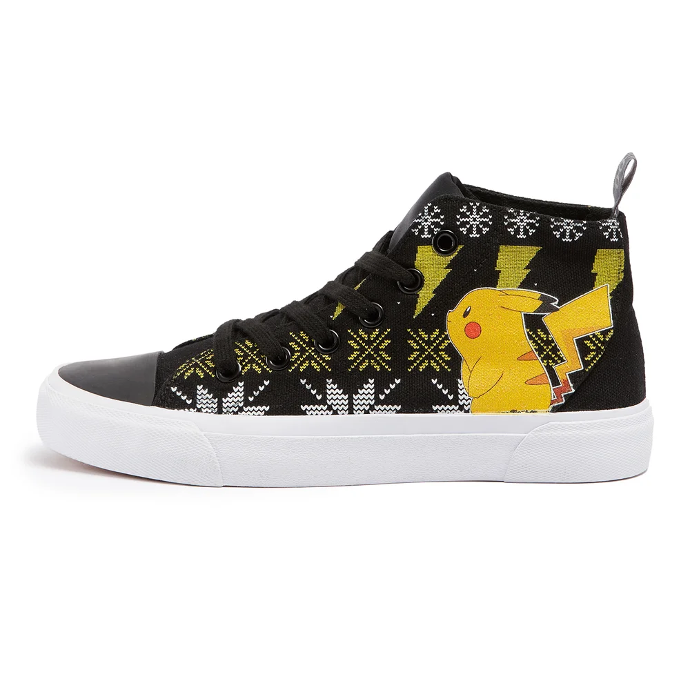 Akedo x Pokémon Pikachu Winter Kids' High Top - Black - UK Kids 10 / EU28 Afbeelding 1