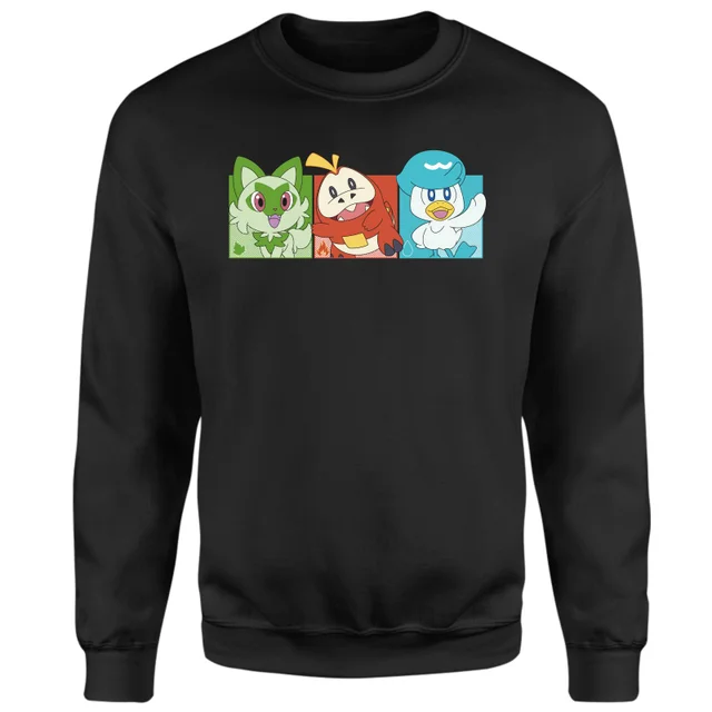 Pokémon 1st Starters Panels Sweatshirt - Black