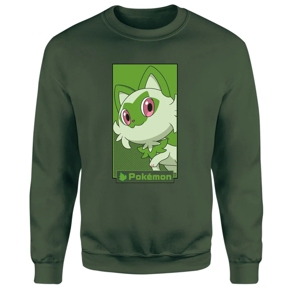 Pokémon Sprigatito Sweatshirt - Green - S Afbeelding 1