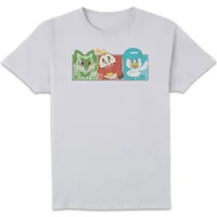 Pokémon 1st Starters Panels Unisex T-Shirt - White