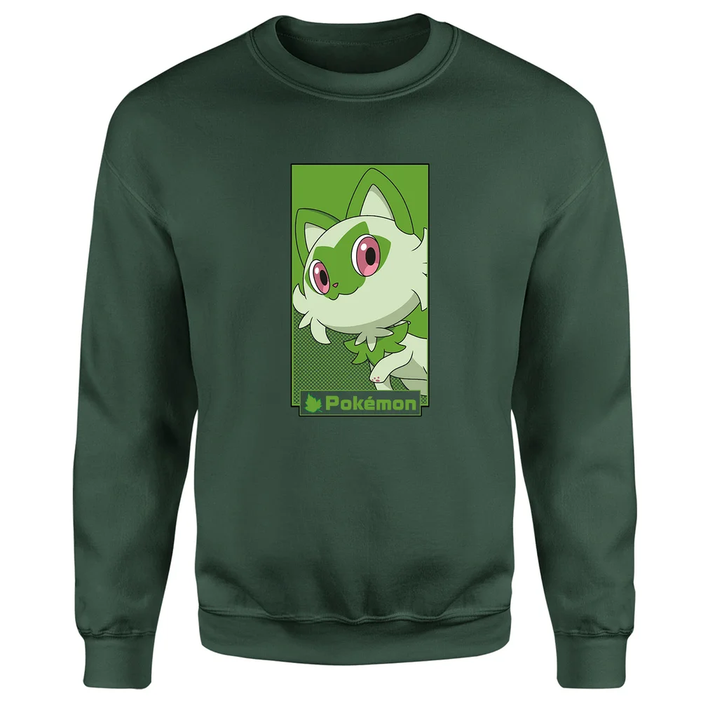 Pokémon Sprigatito Kids' Sweatshirt - Green - 98/104 (3-4 jaar) - Groen Afbeelding 1