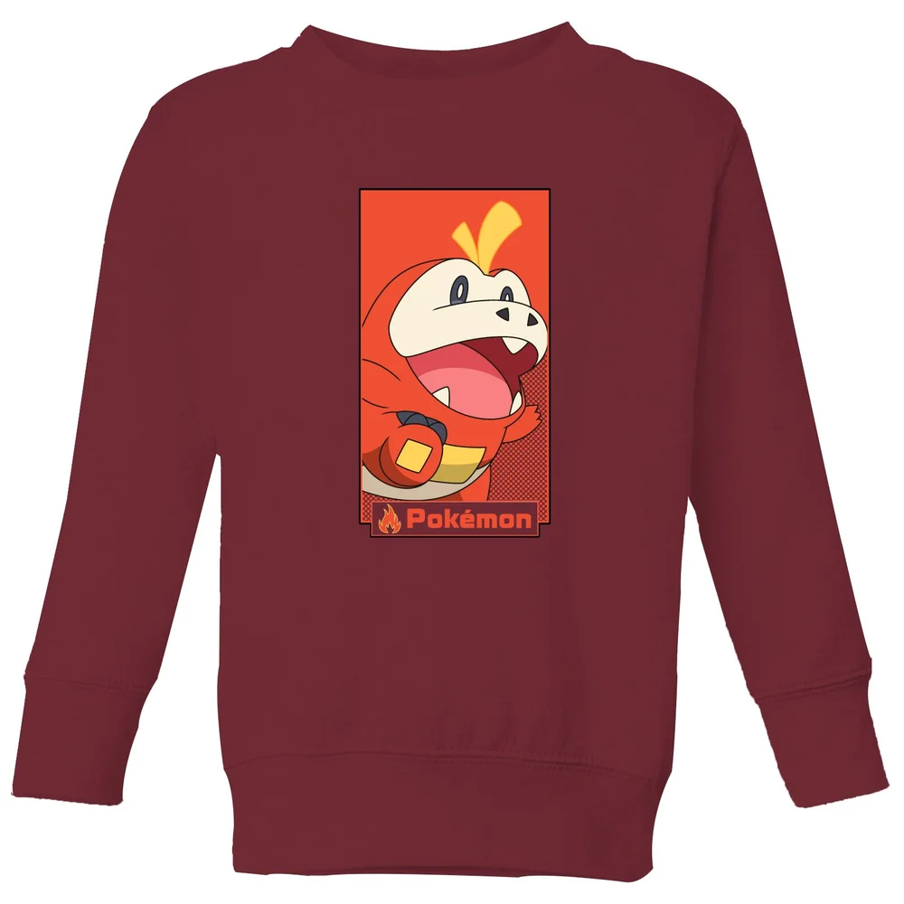 Pokémon Fuecoco Kids' Sweatshirt - Burgundy - 110/116 (5-6 jaar) - Burgundy Afbeelding 1