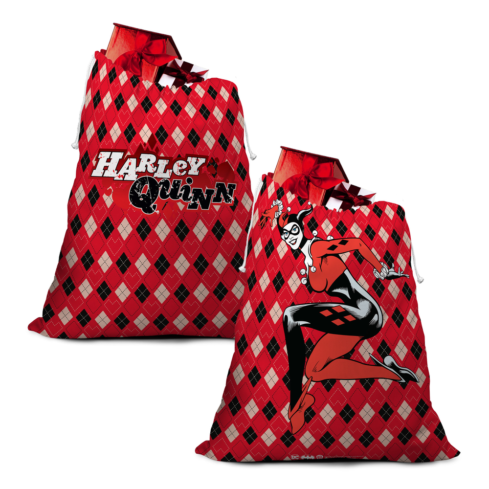 Harley Quinn Logo Christmas Santa Sack Afbeelding 1