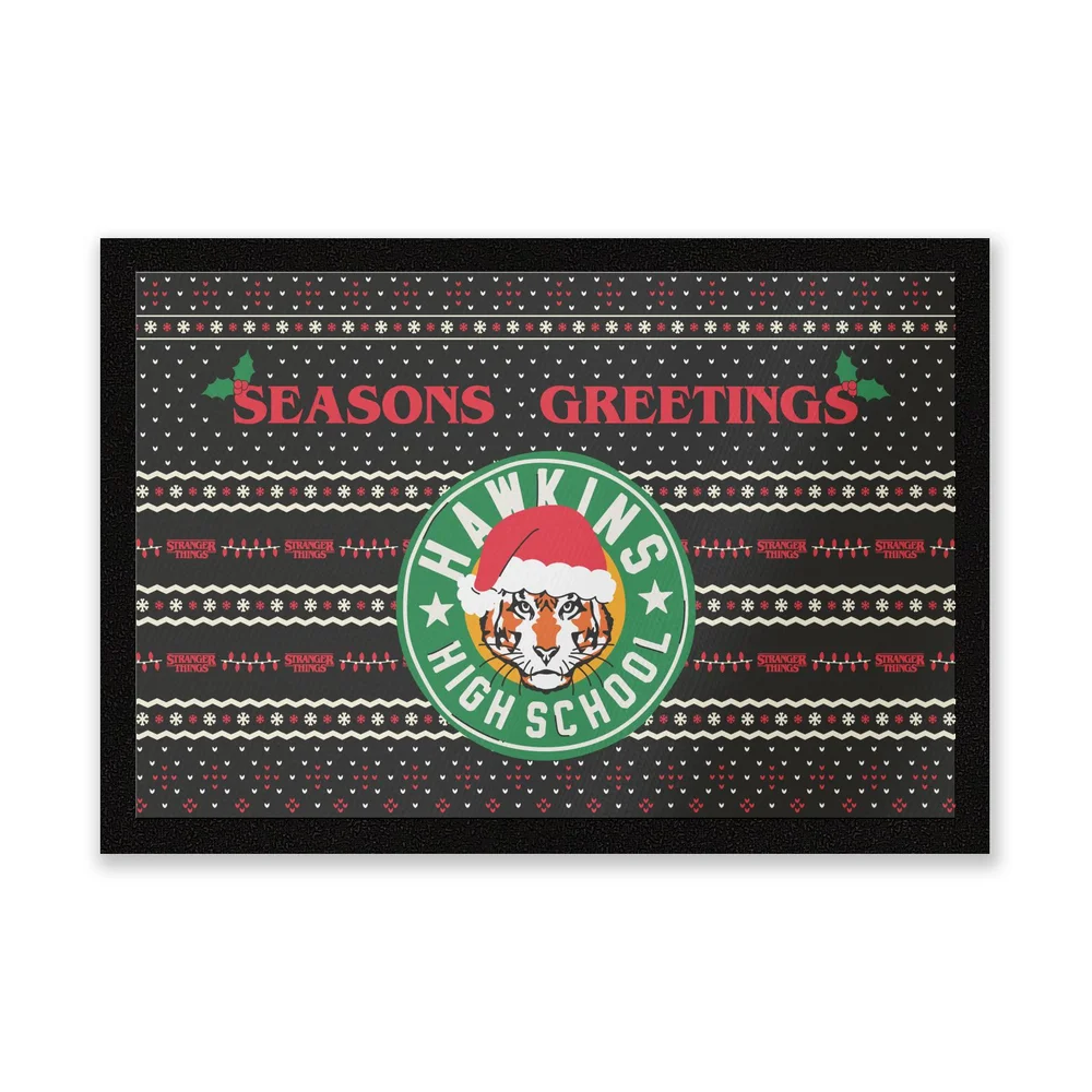 Stranger Things Seasons Greetings From Hawkins High School Entrance Mat Afbeelding 1