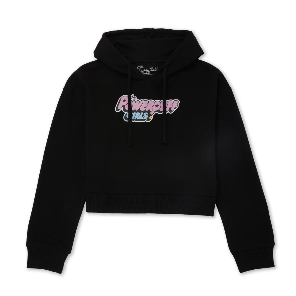 Powerpuff Girls Logo Women's Cropped Hoodie - Black - XS - Zwart Afbeelding 1