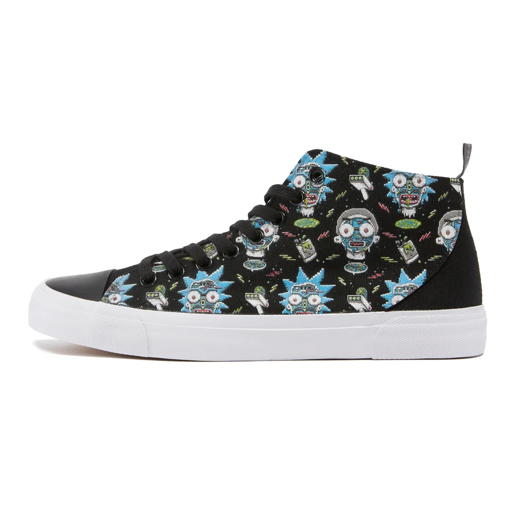 Akedo x Rick and Morty Pixelverse High Top - Black - UK 10 / EU 44.5 / US Men's 10.5 / US Women's 12 Afbeelding 1