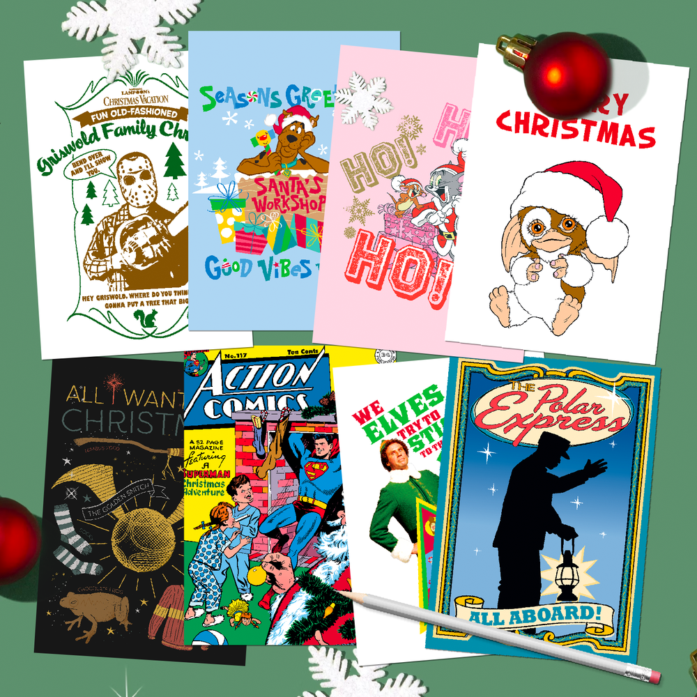 Mixed Christmas Greeting Cards 8-Pack Option 1 Afbeelding 1