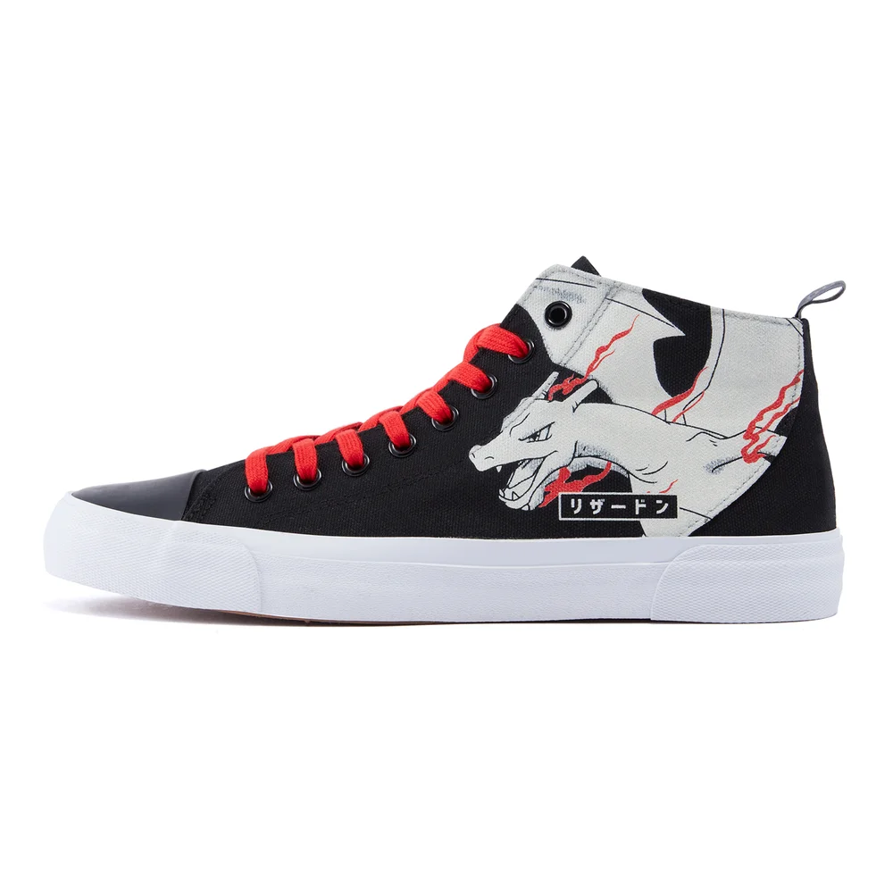 Pokémon Charizard Flame High Top - Black - UK 3 / EU 35.5 / US Men's 3.5 / Women's 5 Afbeelding 1