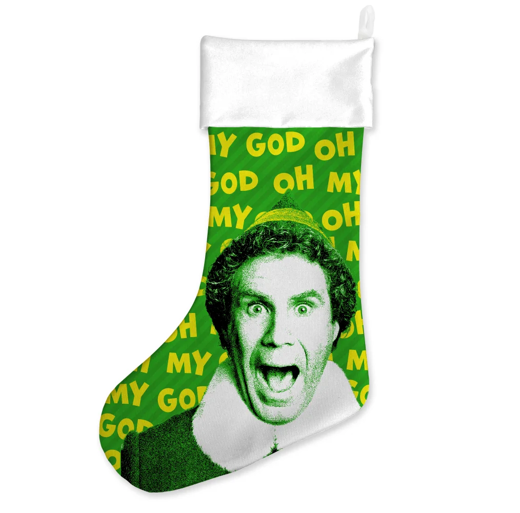 Elf Oh My God! Santa's Coming! Christmas Stocking Afbeelding 1