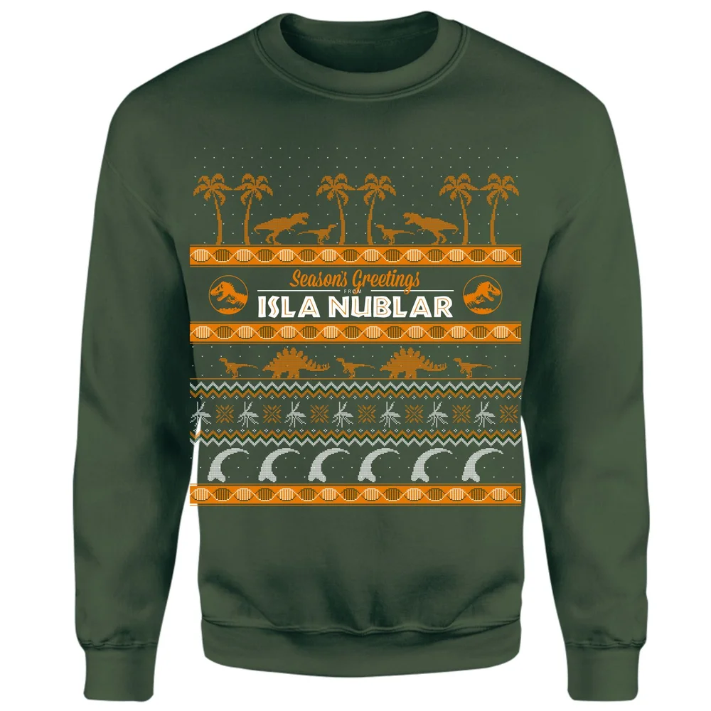Seasons Greetings From Isla Nublar Sweatshirt - Green - S Afbeelding 1