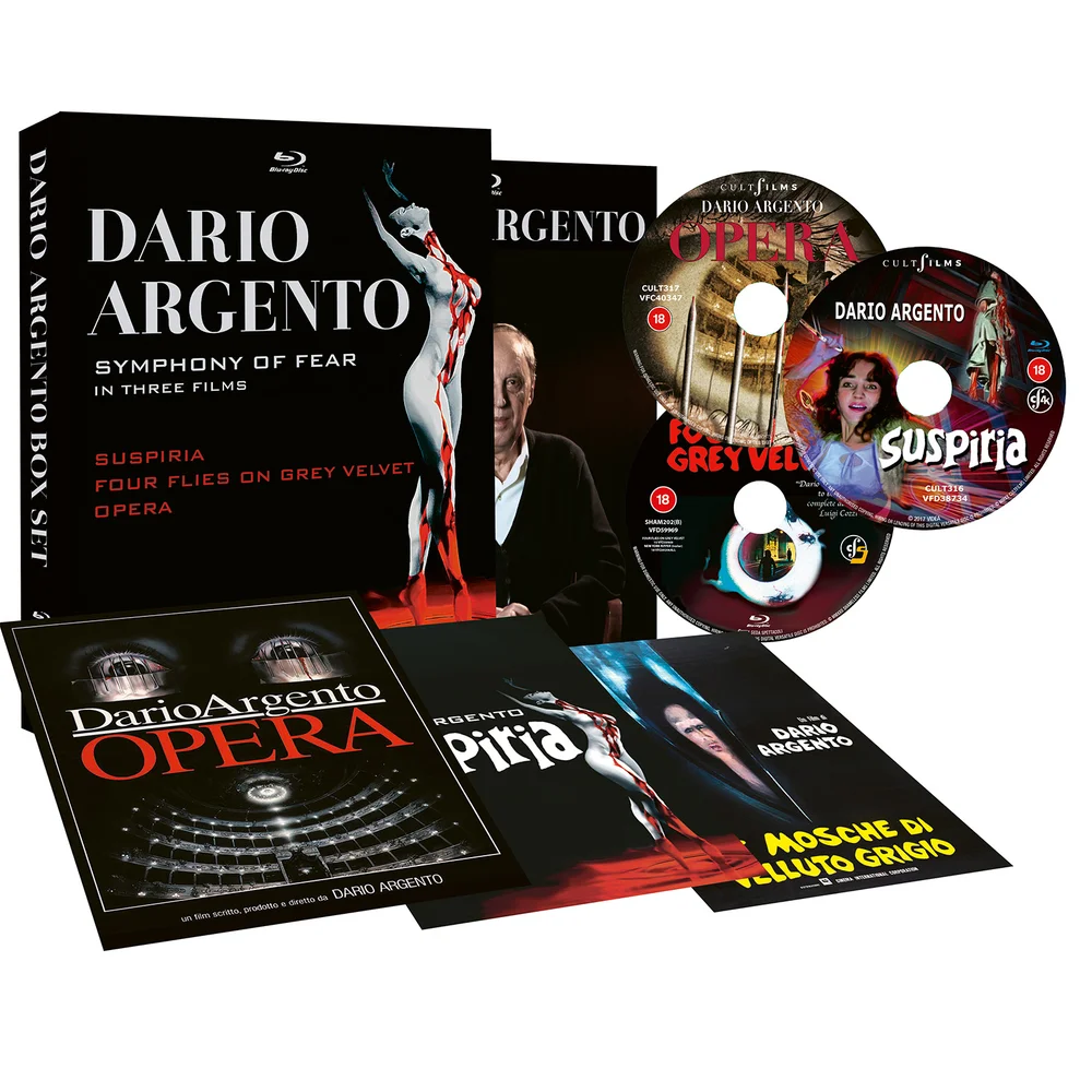 Dario Argento Box Set (Suspiria, Opera, Four Flies on Grey Velvet) Afbeelding 1