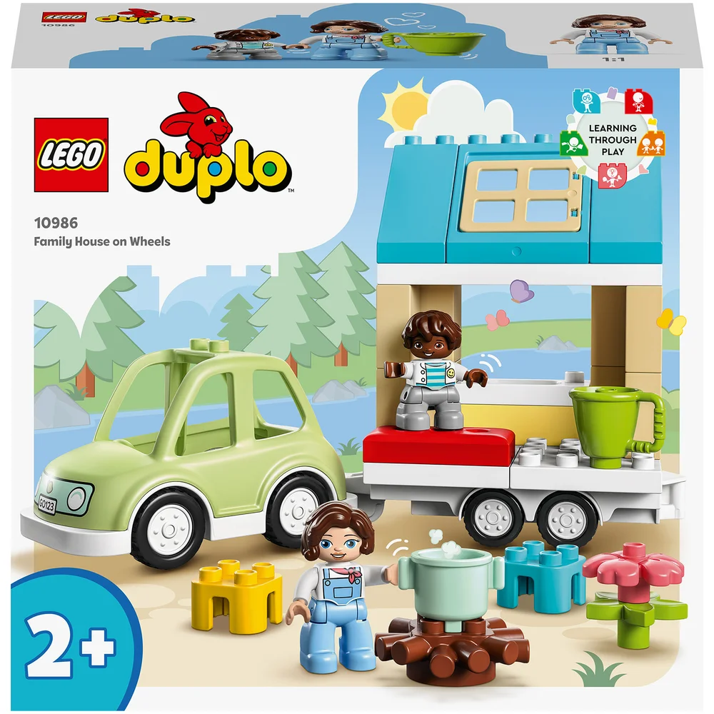 LEGO DUPLO Town: Family House on Wheels Toy with Car (10986) Afbeelding 1