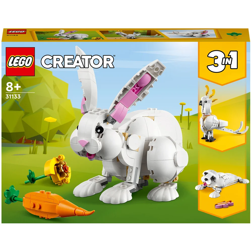 LEGO Creator: 3in1 White Rabbit Toy Animal Figures Set (31133) Afbeelding 1