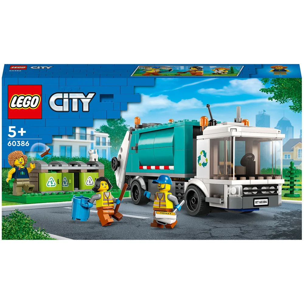 LEGO City: Recycling Truck Bin Lorry Toy, Vehicle Set (60386) Afbeelding 1