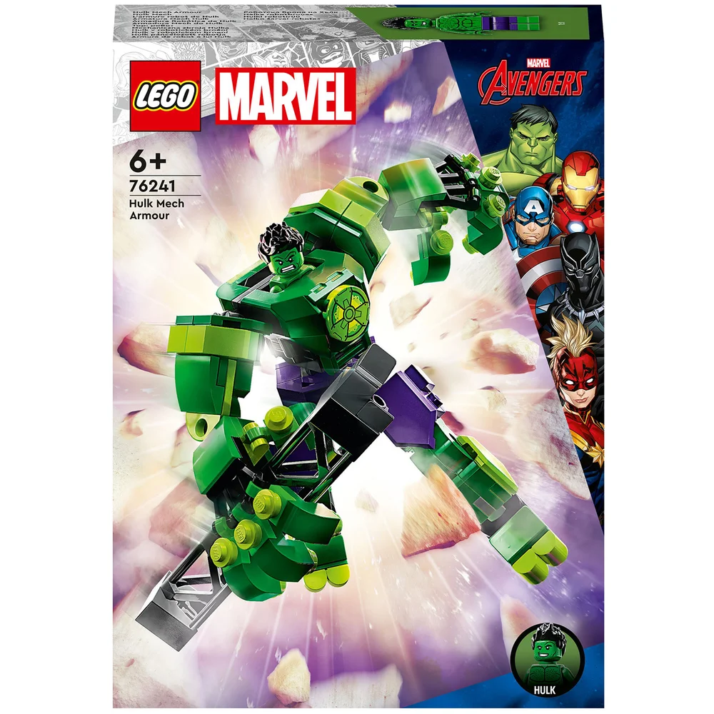LEGO Marvel Hulk Mech Armour Avengers Action Figure (76241) Afbeelding 1