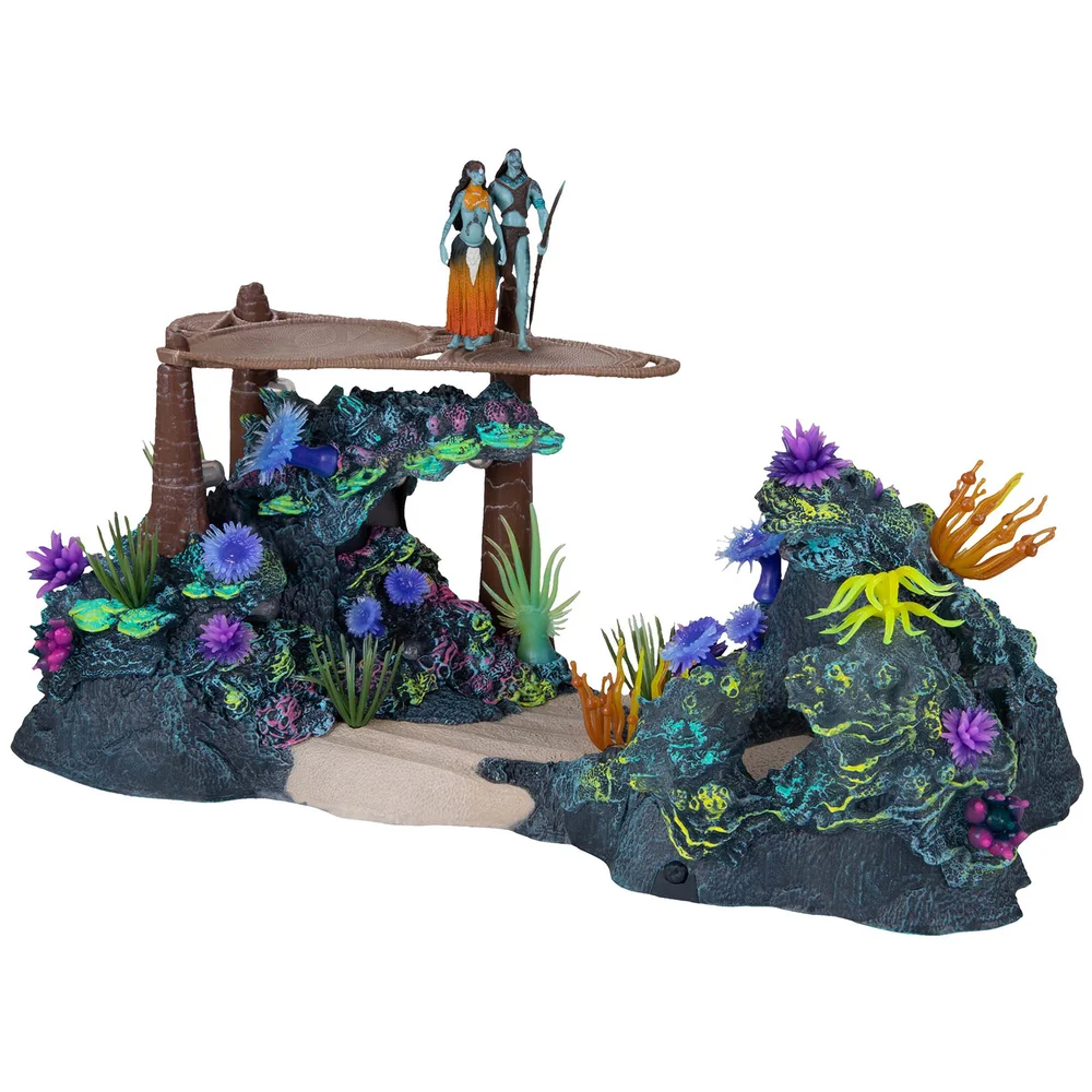 McFarlane Disney Avatar: The Way of Water - Metkayina Reef with Tonowari and Ronal Playset Afbeelding 1