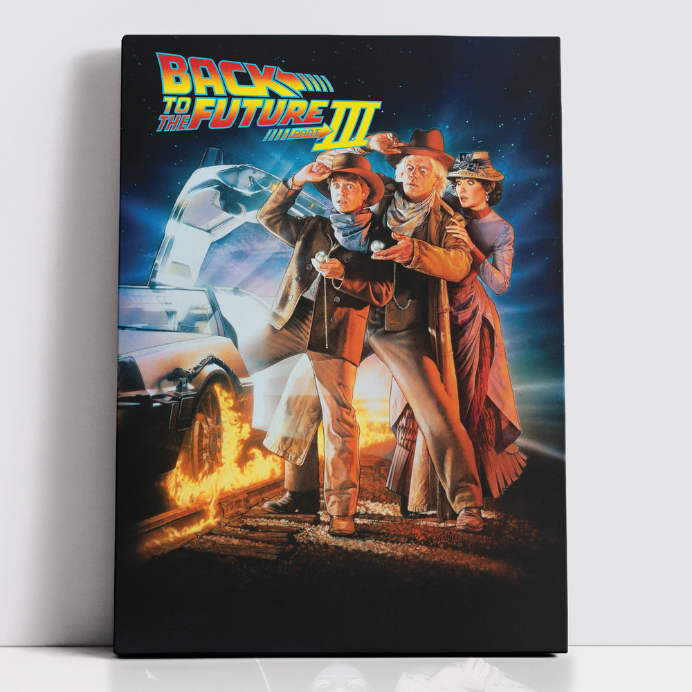 Decorsome x Back To The Future Part Three Classic Poster Rectangular Canvas - 12x18 inch Afbeelding 1