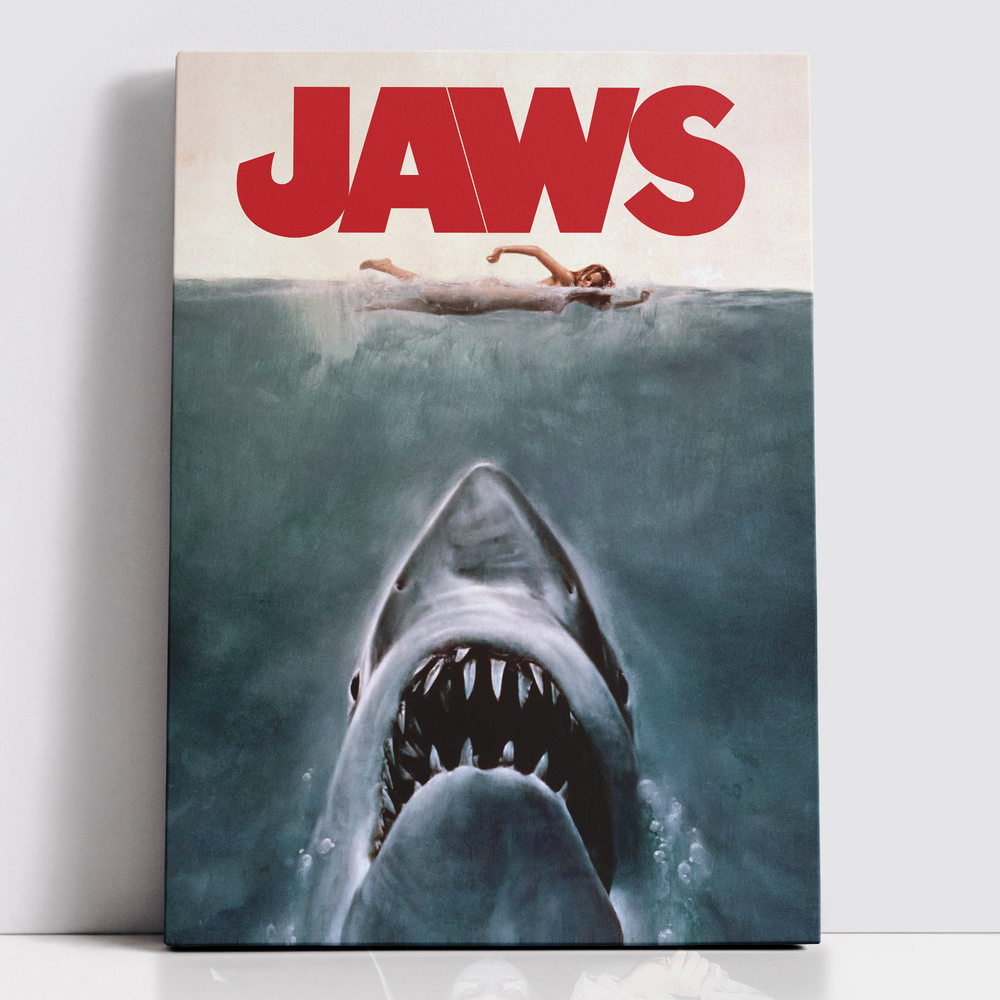 Decorsome x Jaws Classic Poster Rectangular Canvas - 12x18 inch Afbeelding 1