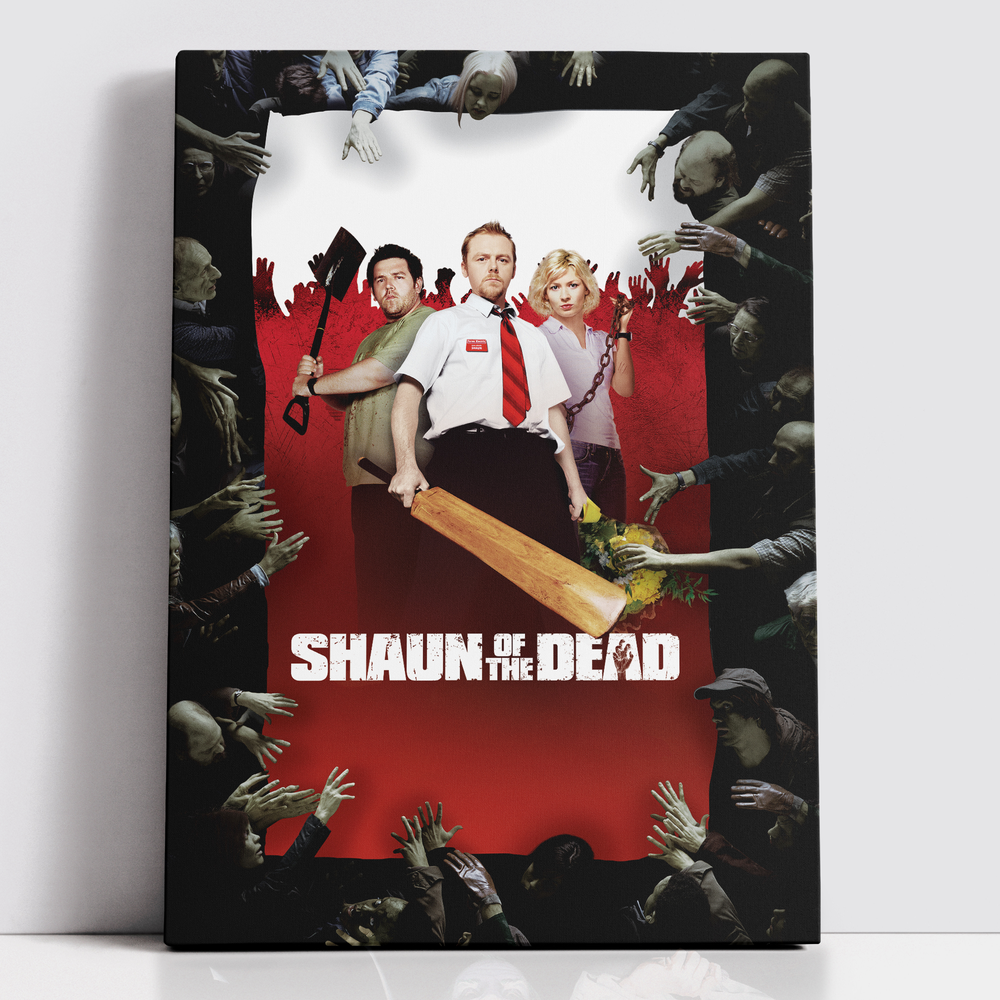 Decorsome x Hot Fuzz You've Got Red On You Rectangular Canvas - 12x18 inch Afbeelding 1