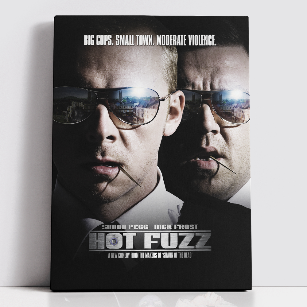 Decorsome x Hot Fuzz Classic Poster Rectangular Canvas - 12x18 inch Afbeelding 1