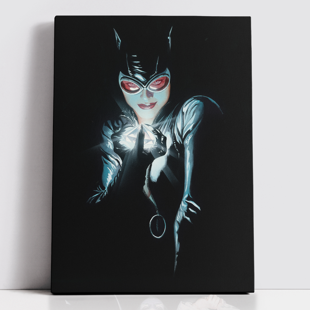 Decorsome x Batman Alex Ross - Catwoman Rectangular Canvas - 12x18 inch Afbeelding 1