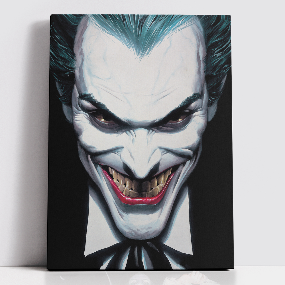 Decorsome x Batman Alex Ross - The Joker Face Rectangular Canvas - 12x18 inch Afbeelding 1