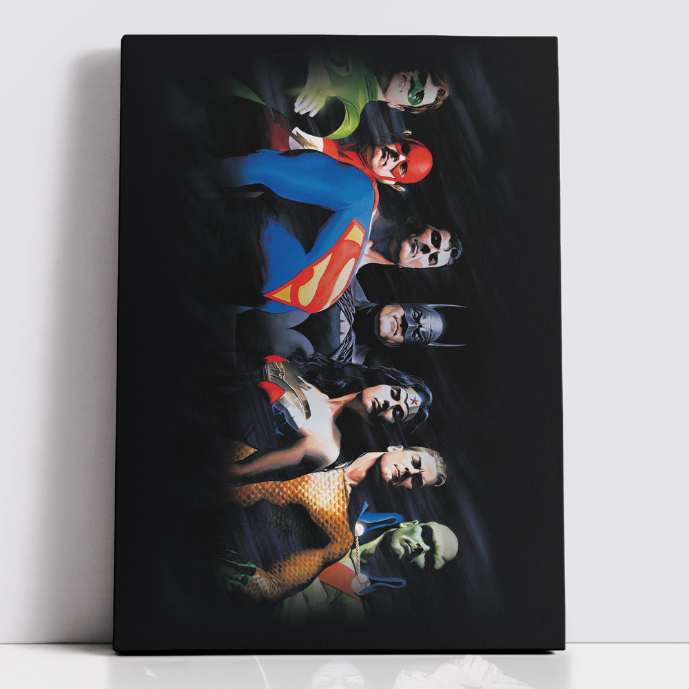 Decorsome x Justice League Core Justice League Rectangular Canvas - 12x18 inch Afbeelding 1