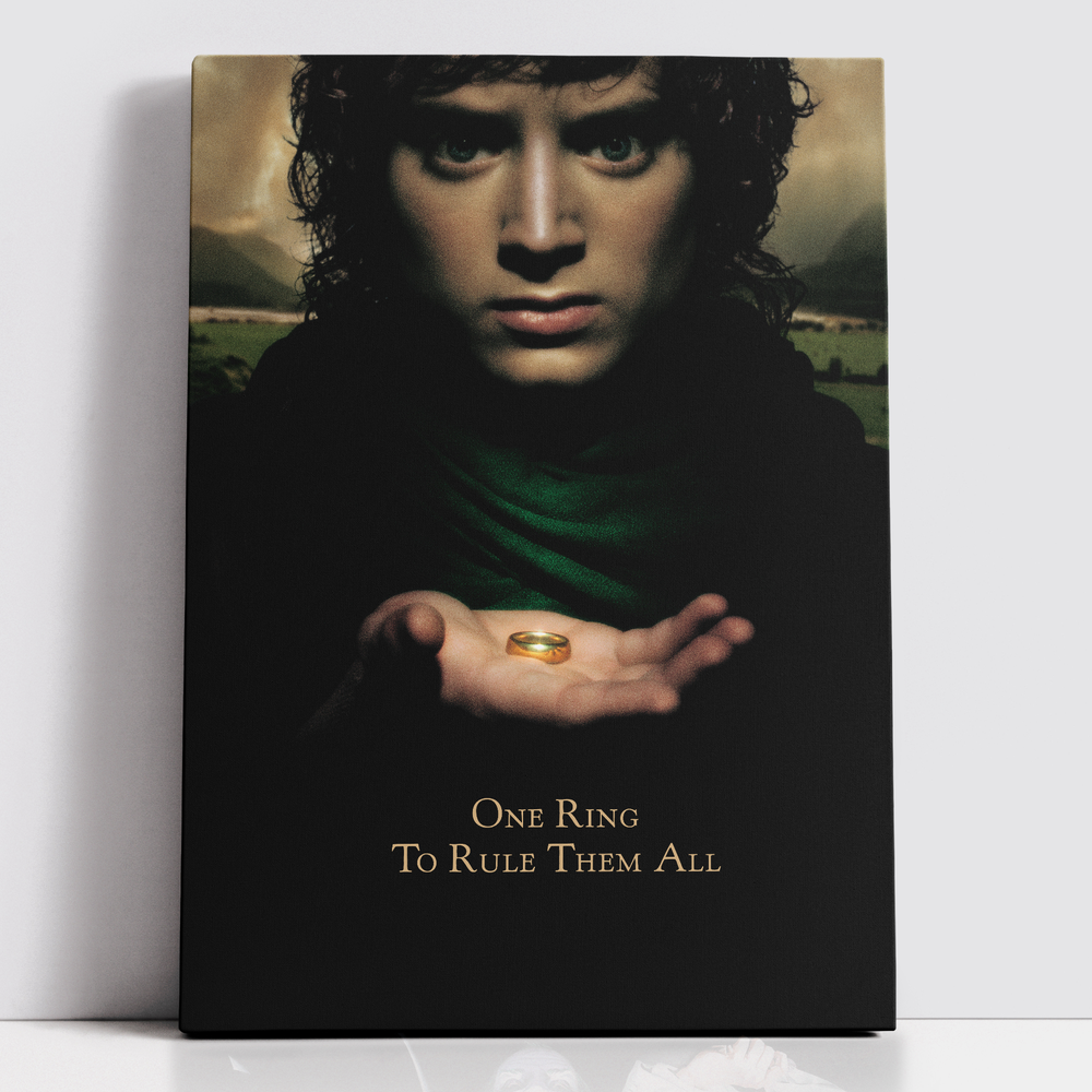Decorsome x Lord Of The Rings One Ring To Rule Them All Rectangular Canvas - 12x18 inch Afbeelding 1