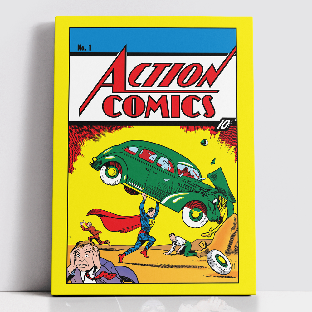 Decorsome x Superman Action Comics No.1 Rectangular Canvas - 12x18 inch Afbeelding 1