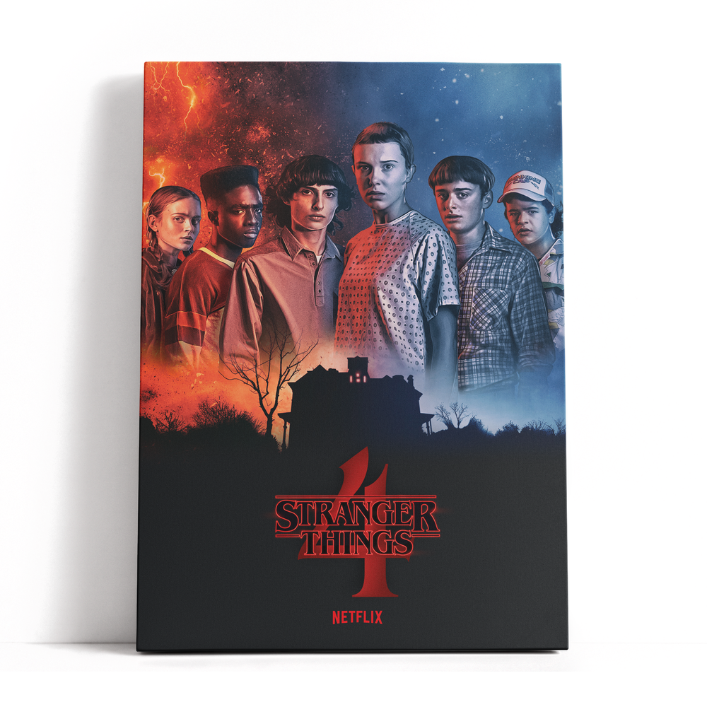 Decorsome x Stranger Things Season 4 Cast Rectangular Canvas - 12x18 inch Afbeelding 1