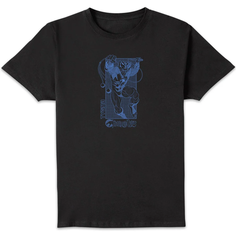Thundercats Tygra Blue Unisex T-Shirt - Black - S Afbeelding 1