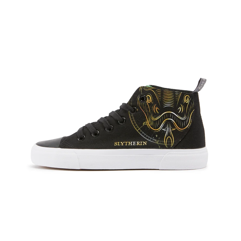 Akedo x Harry Potter Houses Slytherin Kids' High Top - Black - UK Kids 10 / EU28 Afbeelding 1