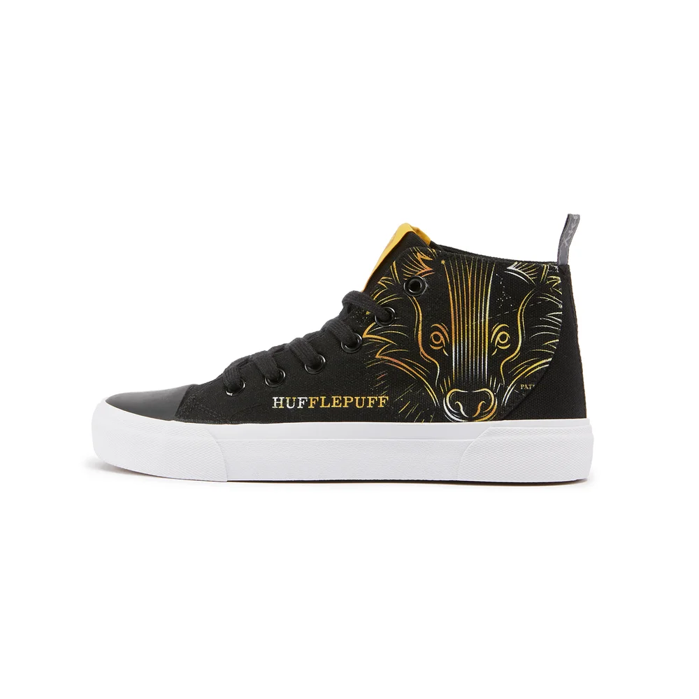 Akedo x Harry Potter Houses Hufflepuff Kids' High Top - Black - UK Kids 10 / EU28 Afbeelding 1