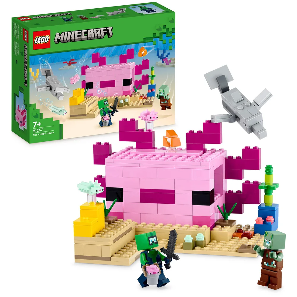 LEGO Minecraft The Axolotl House Building Toy 21247 Afbeelding 1
