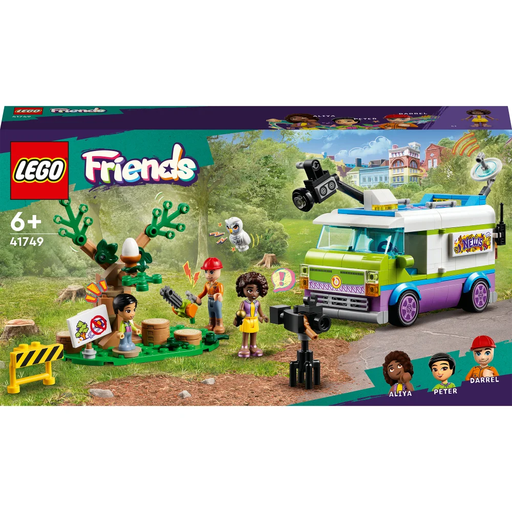 LEGO Friends: Newsroom Van Animal Rescue Toy Playset (41749) Afbeelding 1