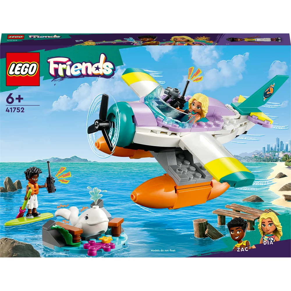 LEGO Friends: Sea Rescue Plane Toy with Whale Figure (41752) Afbeelding 1