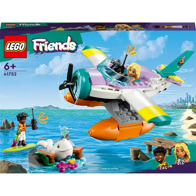 LEGO Friends: Sea Rescue Plane Toy with Whale Figure (41752)