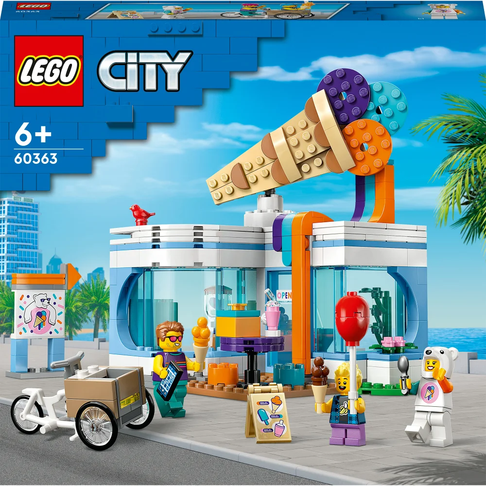 LEGO City: Ice-Cream Shop Set with Toy Cart Bike (60363) Afbeelding 1