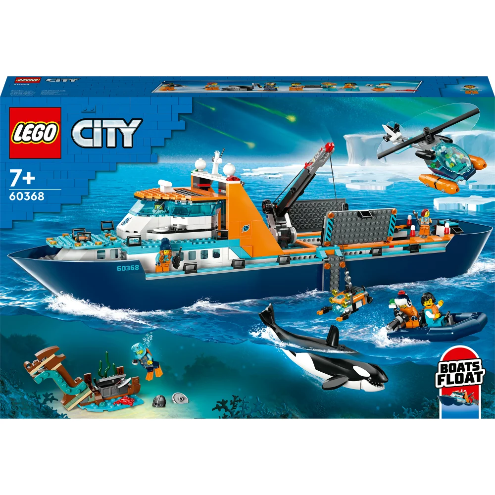 LEGO City: Arctic Explorer Ship, Big Floating Boat Toy (60368) Afbeelding 1