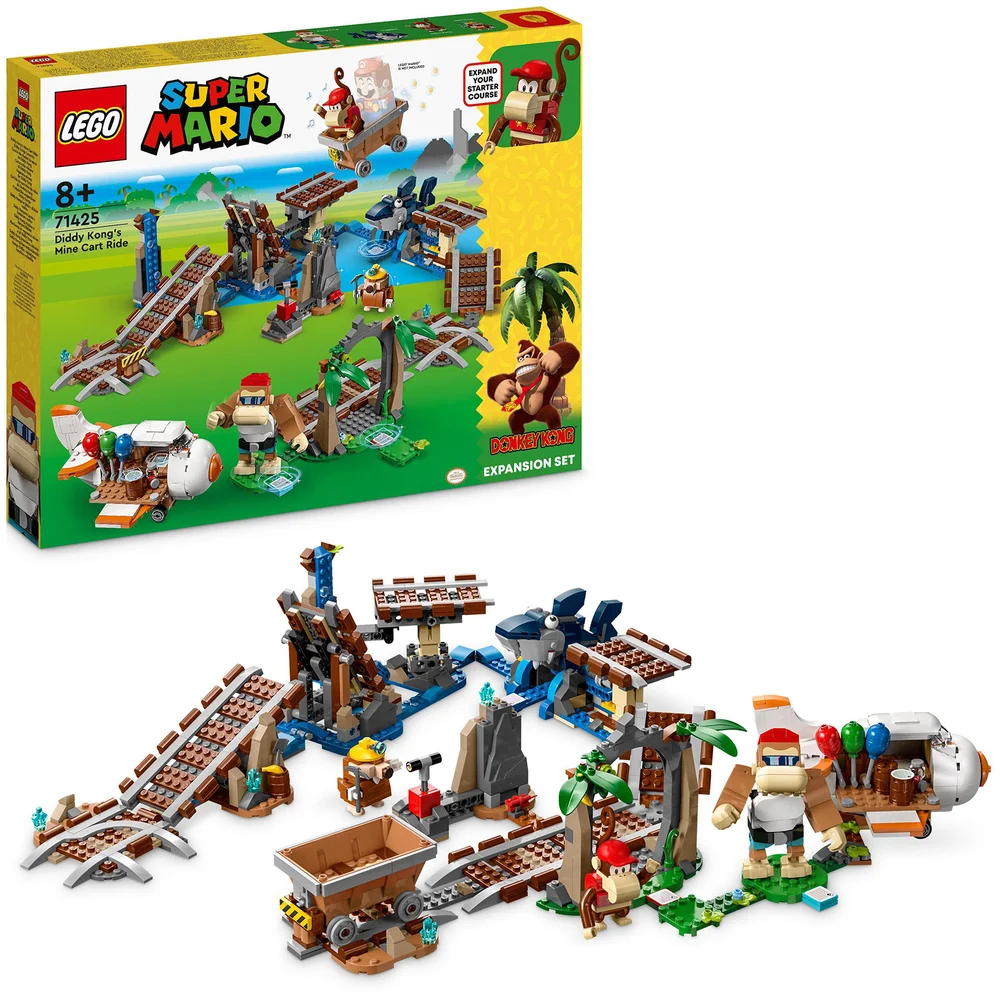 LEGO Super Mario Diddy Kong's Mine Cart Ride Expansion Set 71425 Afbeelding 1