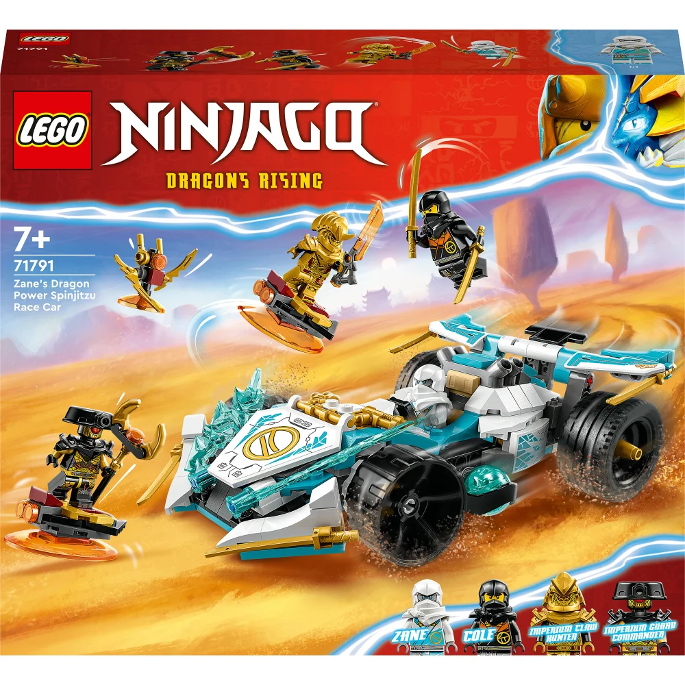 LEGO NINJAGO: Zane Dragon Power Spinjitzu Race Car Toy (71791) Afbeelding 1