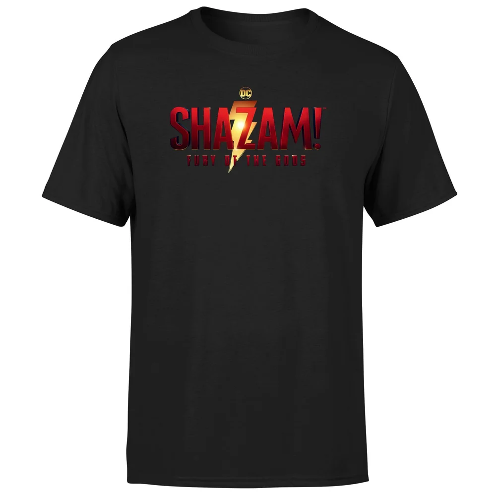 Shazam! Fury of the Gods Logo Unisex T-Shirt - Black - S Afbeelding 1