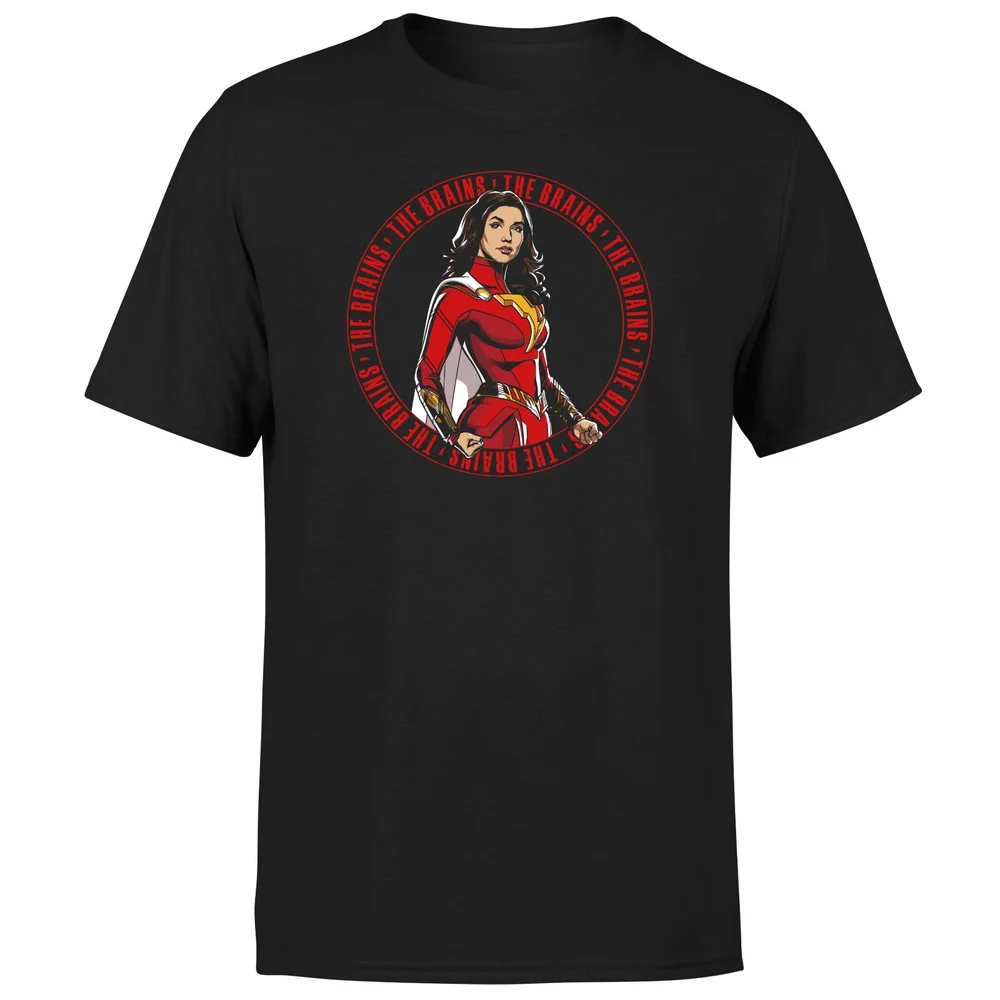 Shazam! Fury of the Gods The Brains Composition Unisex T-Shirt - Black - S Afbeelding 1
