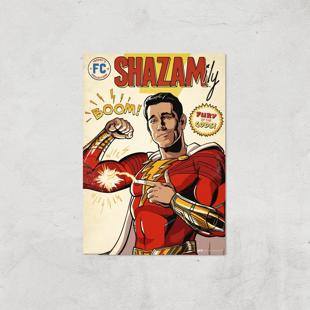Shazam! Fury of the Gods Shazamily Giclee Art Print - A4 - Print Only Afbeelding 1