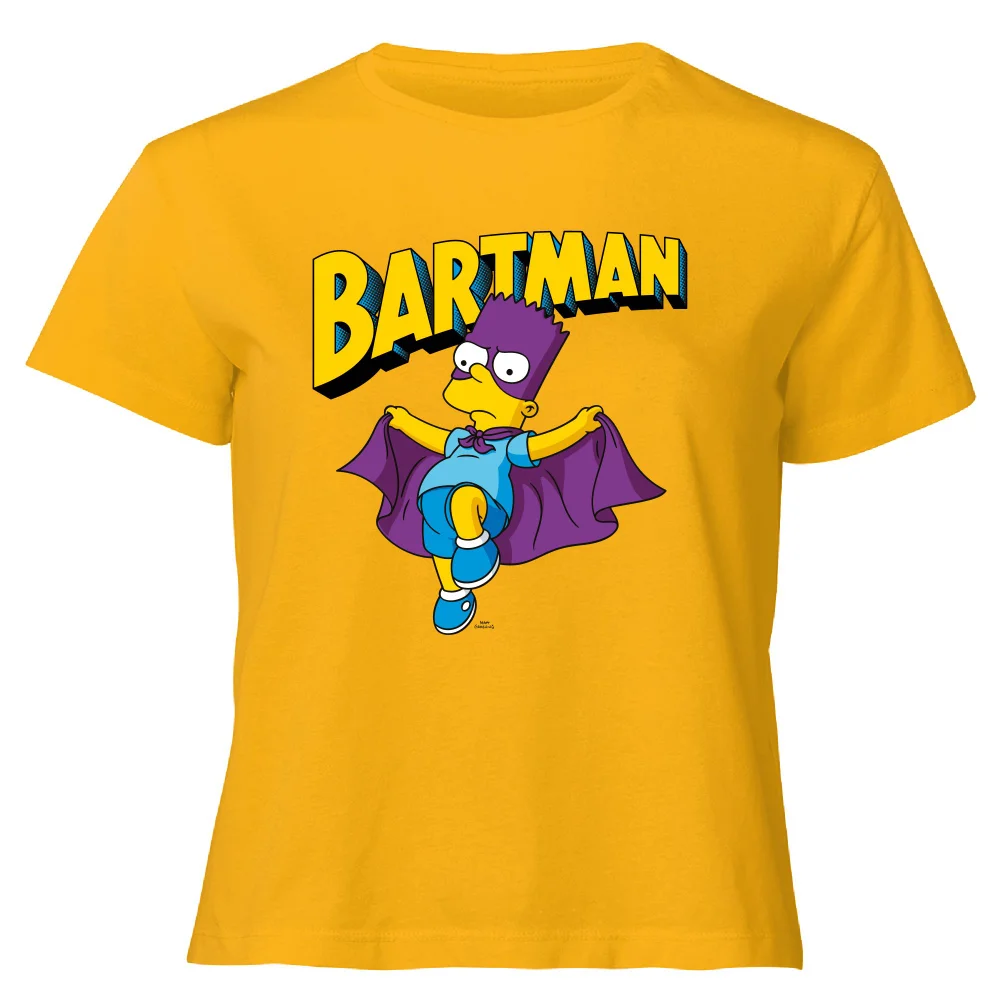 The Simpsons Bartman Women's Cropped T-Shirt - Mustard - XS - Mustard Afbeelding 1