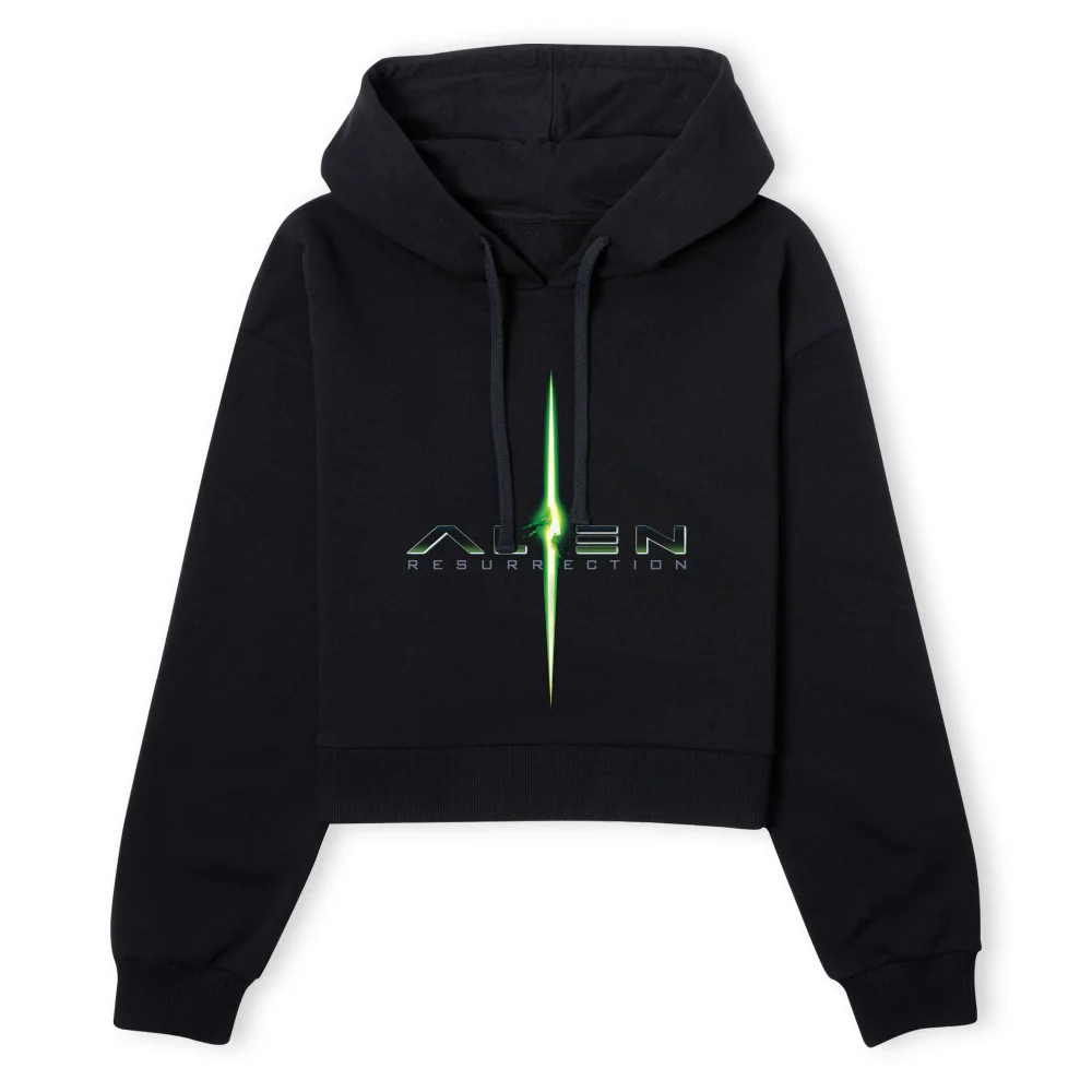 Alien Logo Women's Cropped Hoodie - Black - XS - Zwart Afbeelding 1