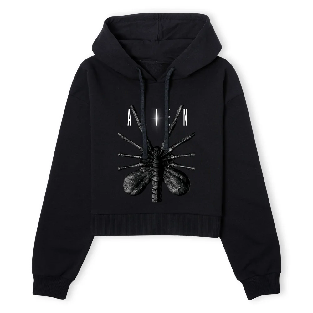 Alien Facehugger Women's Cropped Hoodie - Black - XS - Zwart Afbeelding 1